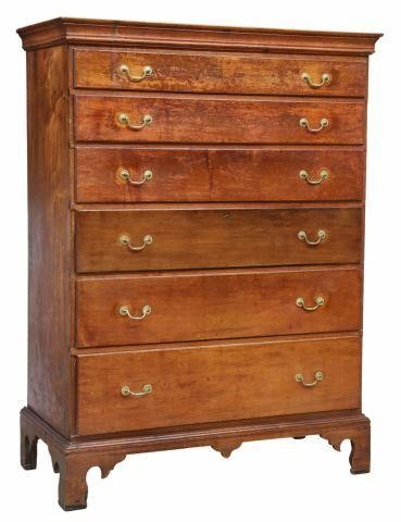 AMERICAN CHIPPENDALE TALL CHEST 35a6d1
