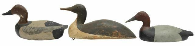 (3) VINTAGE CARVED & PAINTED DUCK