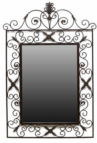 WROUGHT IRON FRAMED BEVELED WALL 35a792