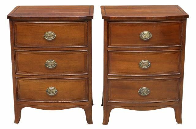 (2) GEORGIAN STYLE MAHOGANY BEDSIDE