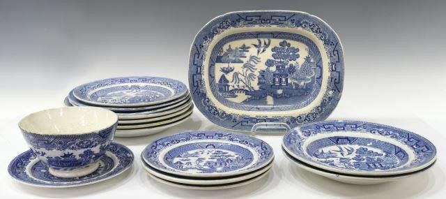  15 ENGLISH STAFFORDSHIRE BLUE 35a7ee