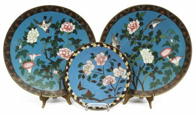 (3) CHINESE CLOISONNE ENAMEL CABINET