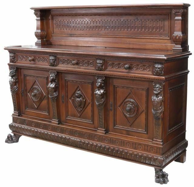 RENAISSANCE REVIVAL CARVED WALNUT 35a834