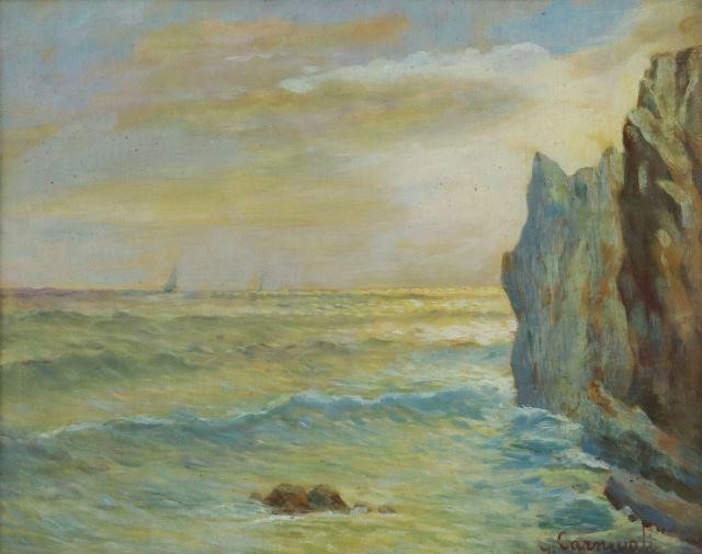 G. CARNEVALI ITALIAN SEASCAPE PAINTING