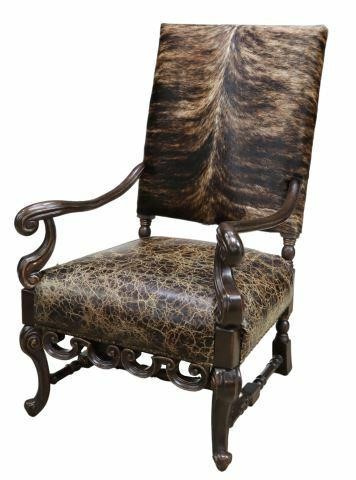 BAROQUE STYLE COWHIDE & LEATHER