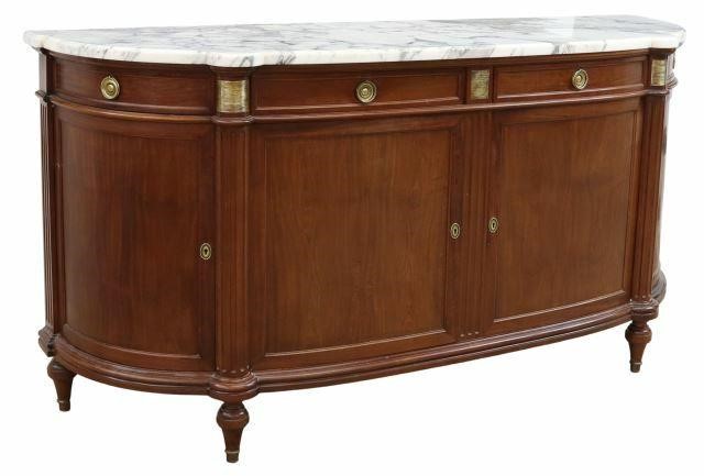 LOUIS XVI STYLE MARBLE TOP MAHOGANY 35a8ce