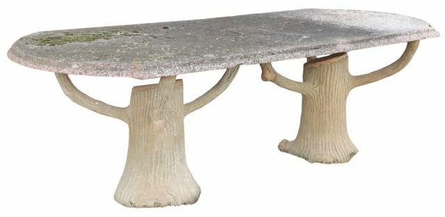 FRENCH CAST CONCRETE FAUX BOIS 35a922