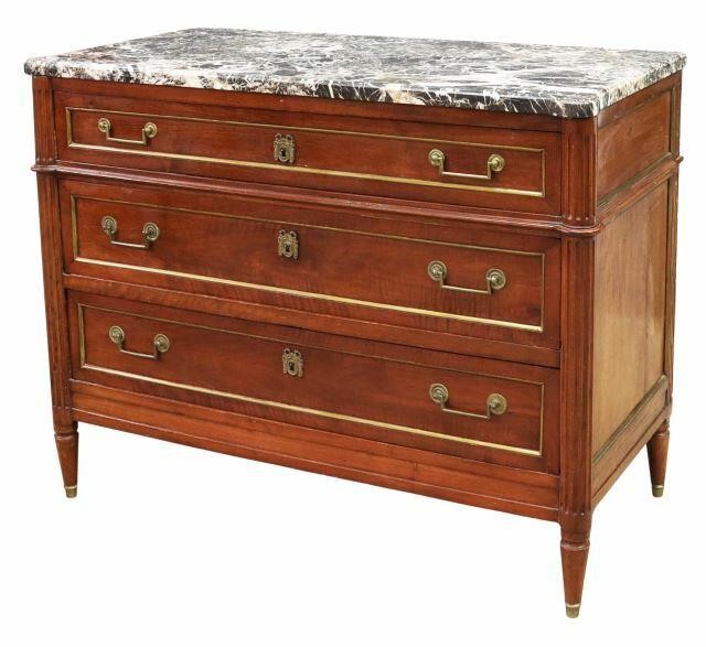 FRENCH LOUIS XVI STYLE MARBLE-TOP