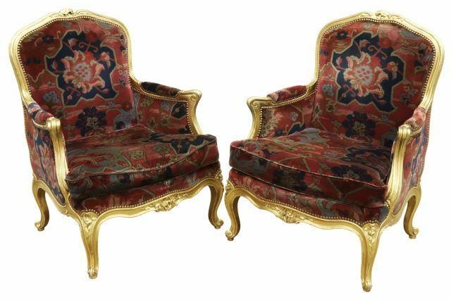 (2) FRENCH LOUIS XV STYLE GILTWOOD