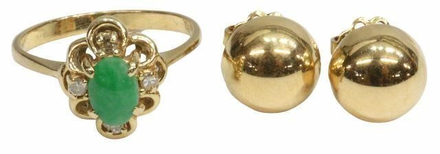  2 ESTATE 14KT GOLD RING 18KT 35a97d