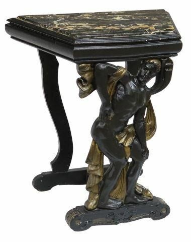 DIMINUTIVE ITALIAN FIGURAL CARVED