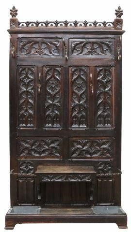 FRENCH GOTHIC REVIVAL CARVED OAK 35a9b0