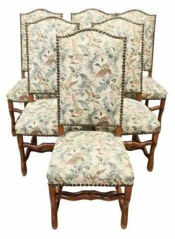  6 FRENCH LOUIS XIV STYLE UPHOLSTERED 35a9ab