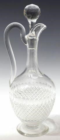 CUT CRYSTAL CLARET EWER & STOPPERCut