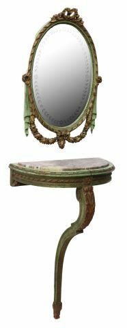 (2) LOUIS XVI STYLE MARBLE-TOP