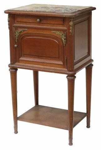 LOUIS XVI STYLE MARBLE TOP MAHOGANY 35aa35