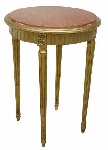 FRENCH LOUIS XVI STYLE MARBLE TOP 35aa46