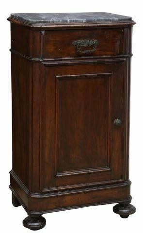 ITALIAN MARBLE TOP BEDSIDE CABINET  35aa47