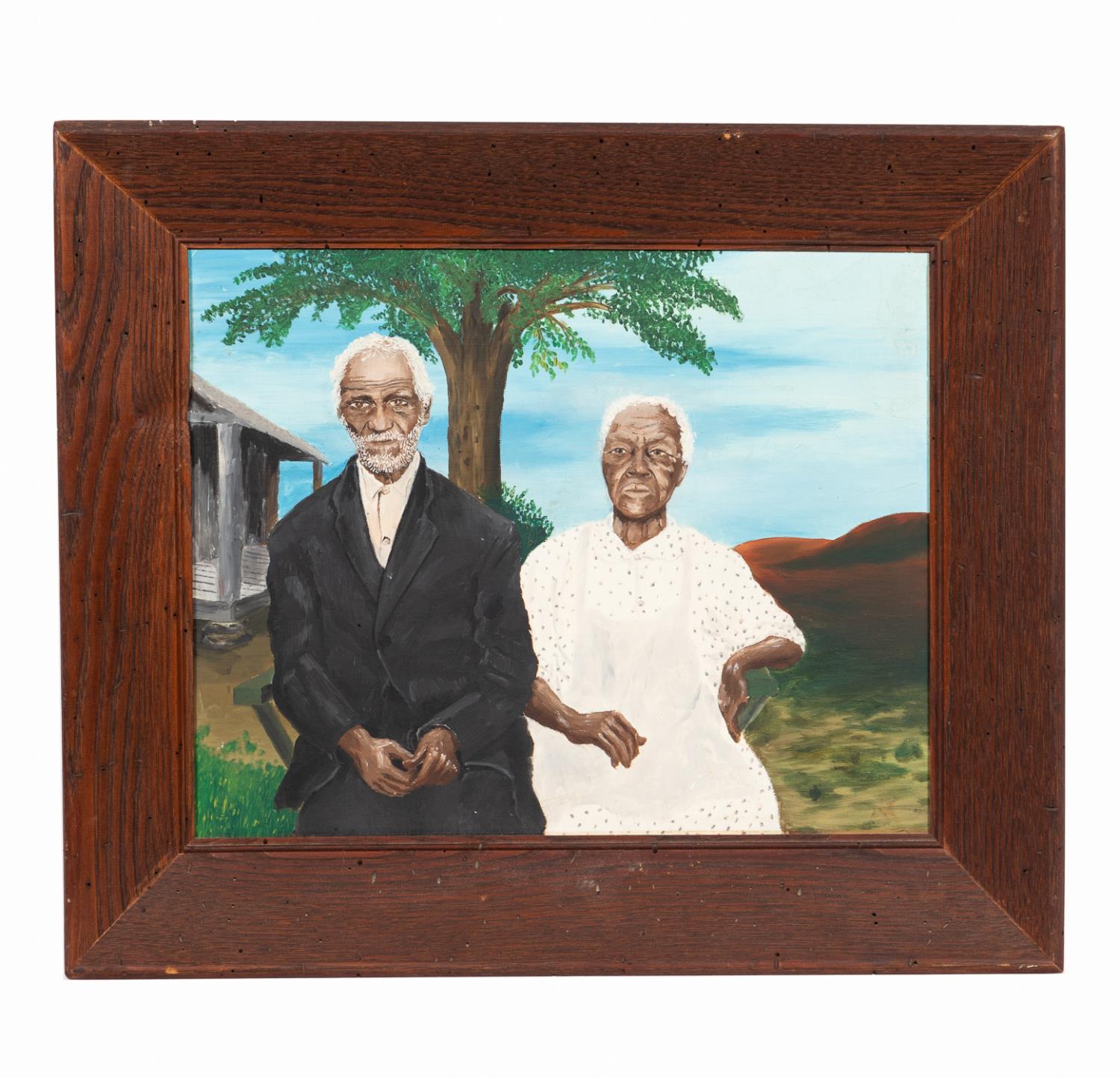 FOLK ART PORTRAIT OF AFRICAN AMERICAN 35aad9