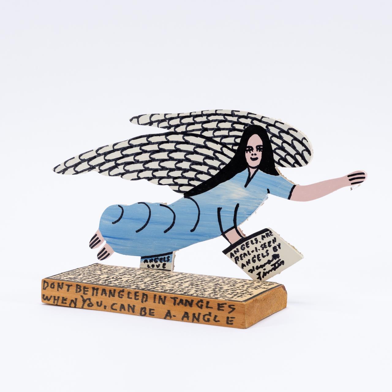 HOWARD FINSTER FOLK ART ANGEL SCULPTURE,