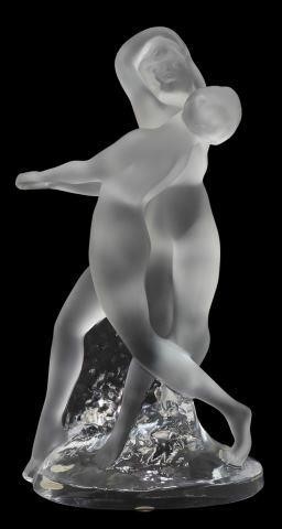 FRENCH LALIQUE DEUX DANSEUSES FIGURE