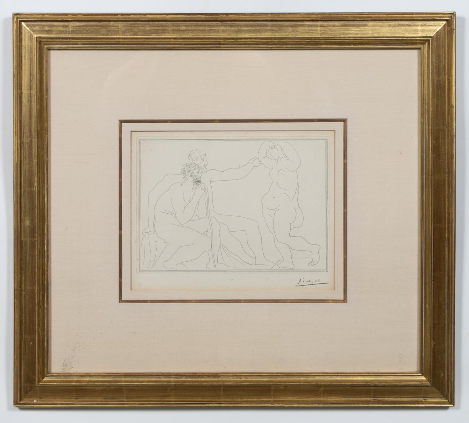 PICASSO ETCHING "DEUX SCULPTEURS",