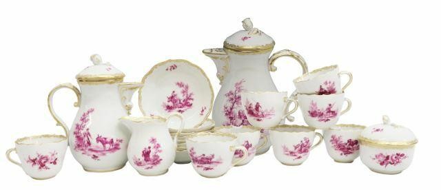  20 MEISSEN PUCE CAMAIEU PORCELAIN 35ab9b