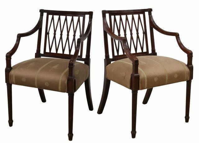  2 ENGLISH REGENCY STYLE MAHOGANY 35ab92