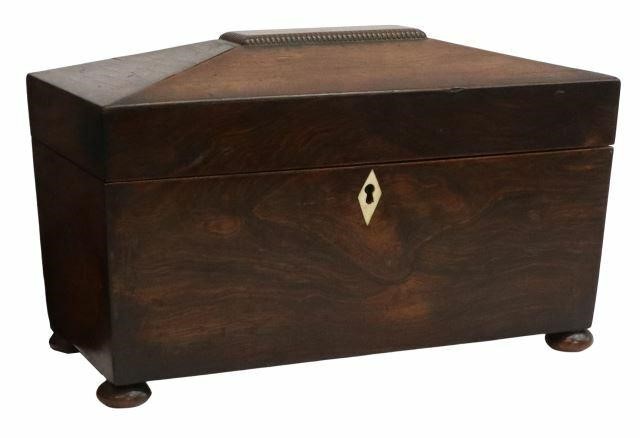 ENGLISH ROSEWOOD SARCOPHAGUS FORM 35abba