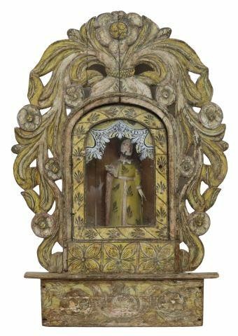 SPANISH COLONIAL PAINTED NICHE 35ac01