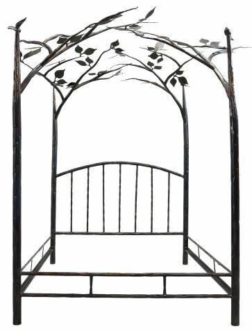 HAND-CRAFTED IRON QUEEN FOUR-POSTER