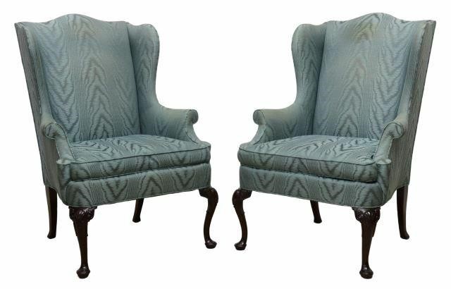  2 HICKORY QUEEN ANNE STYLE WINGBACK 35ac50
