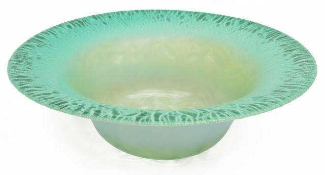 L.C. TIFFANY GREEN FAVRILE GLASS