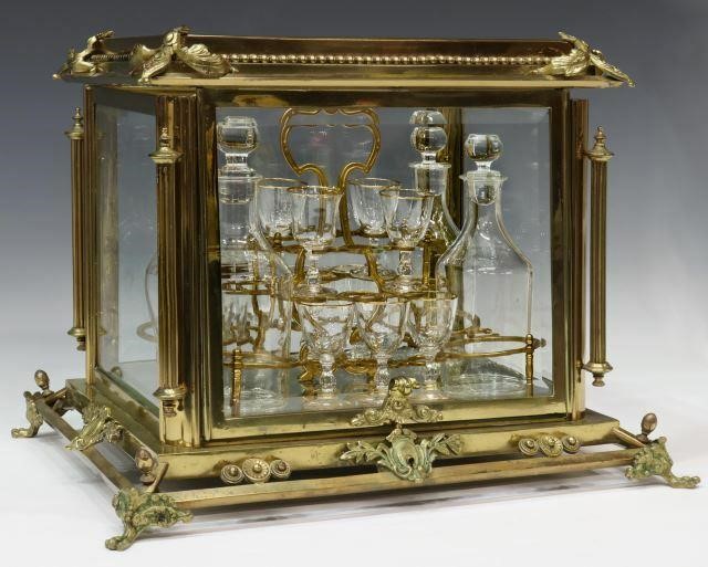 FRENCH GILT BRONZE BEVELED GLASS 35ac83