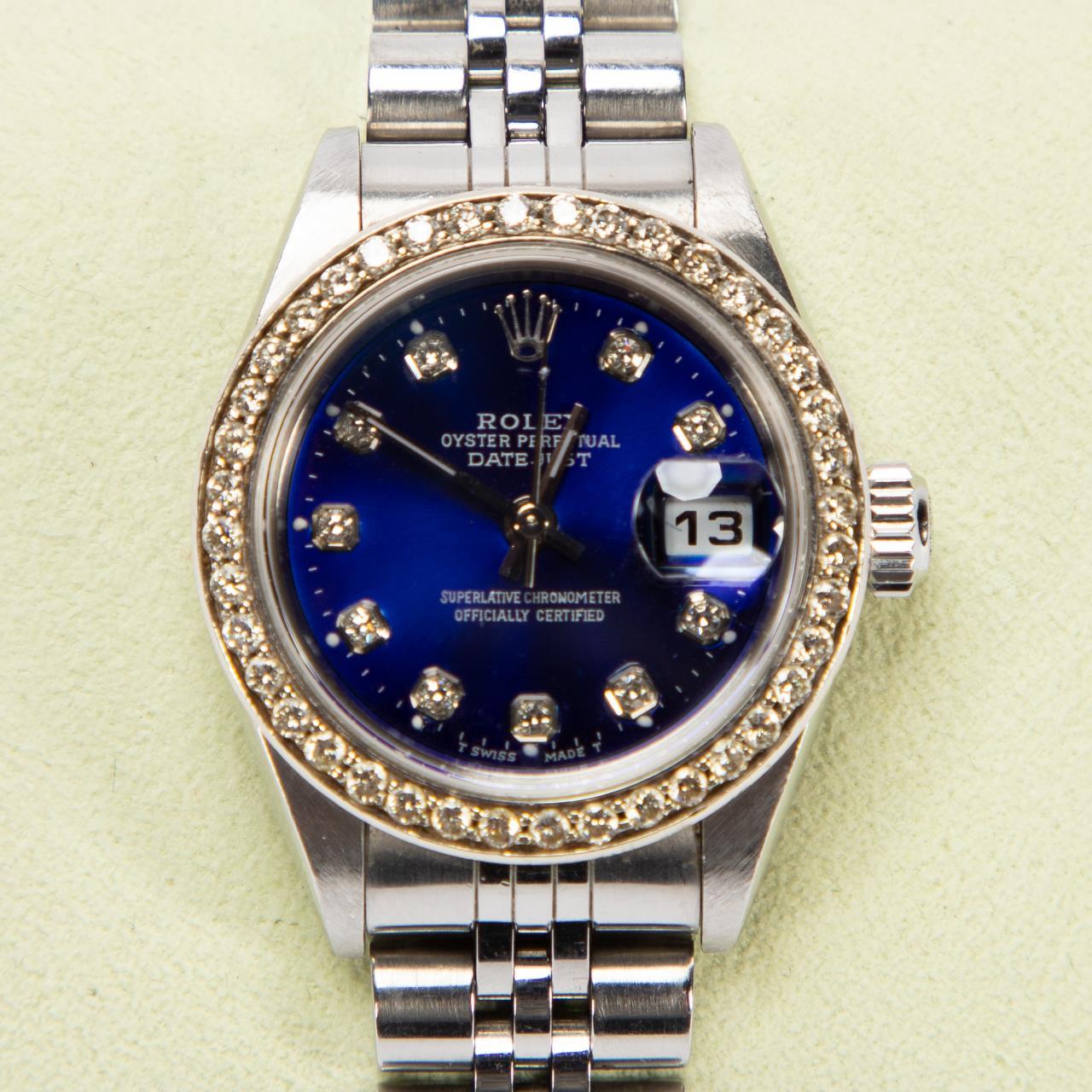 LADIES ROLEX DATEJUST DIAMOND &