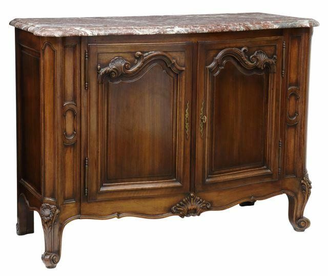 FRENCH LOUIS XV STYLE MARBLE-TOP