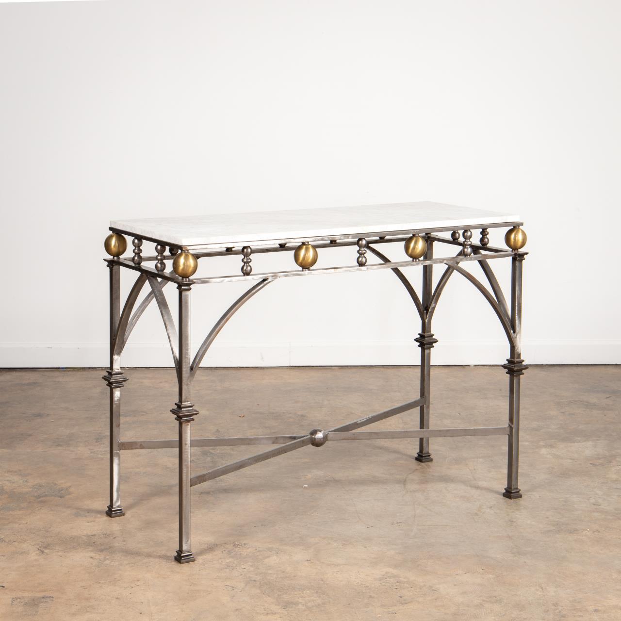 MODERN MARBLE TOP STAINLESS BRASS 35ad34