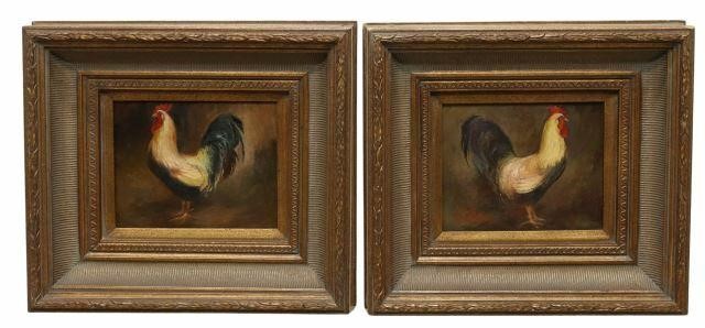  2 FRAMED R PETROSSIAN ROOSTER 35ad48