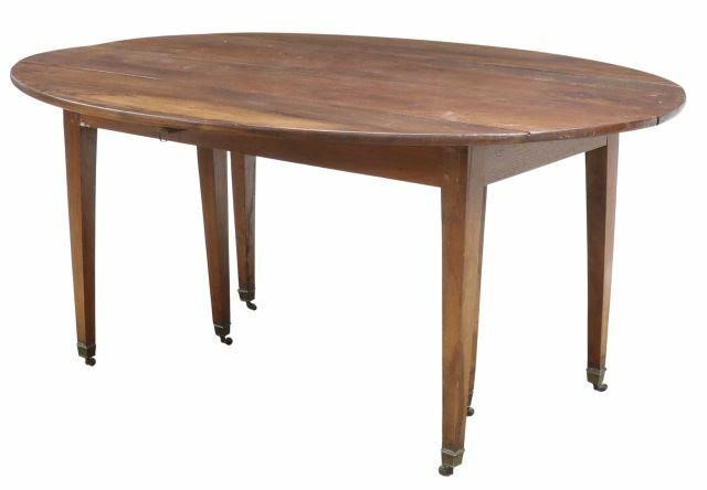 FRENCH WALNUT DROP-LEAF TABLEFrench