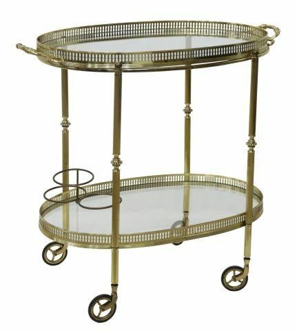 FRENCH GILT METAL TRAY TOP SERVICE 35ad5b