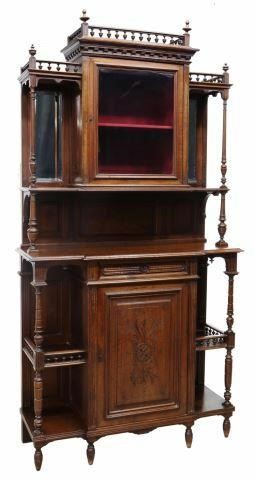 FRENCH HENRI II STYLE WALNUT DISPLAY 35ad65