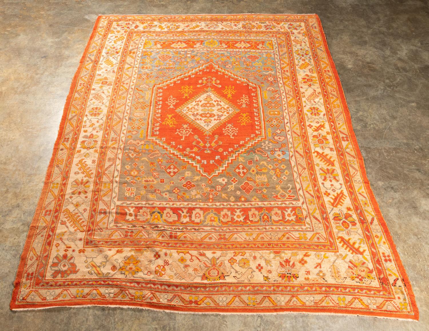 HAND WOVEN OUSHAK RUG Turkish  35ad76