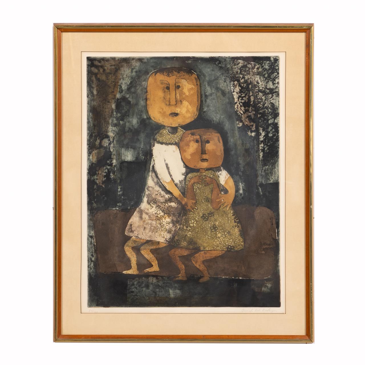 BOULANGER MODERN FIGURAL COLOR ETCHING,