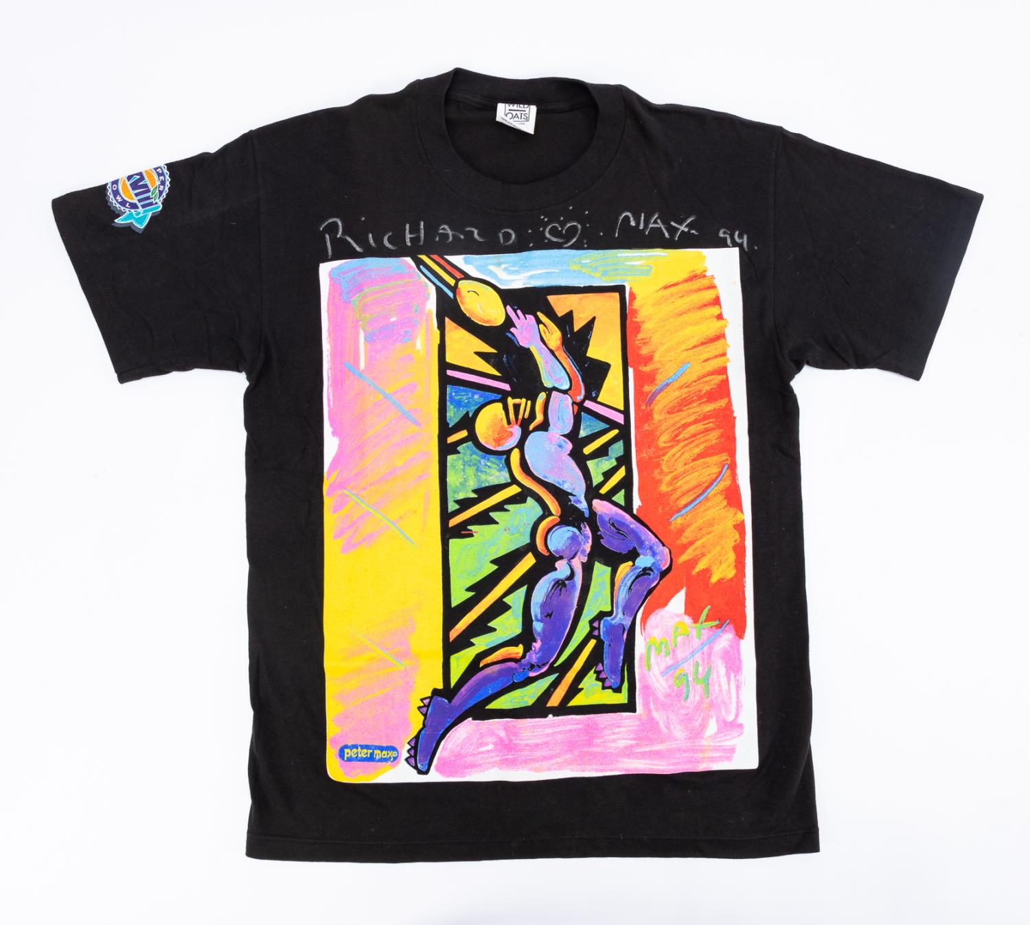 PETER MAX SIGNED SUPER BOWL XXVIII SHIRT