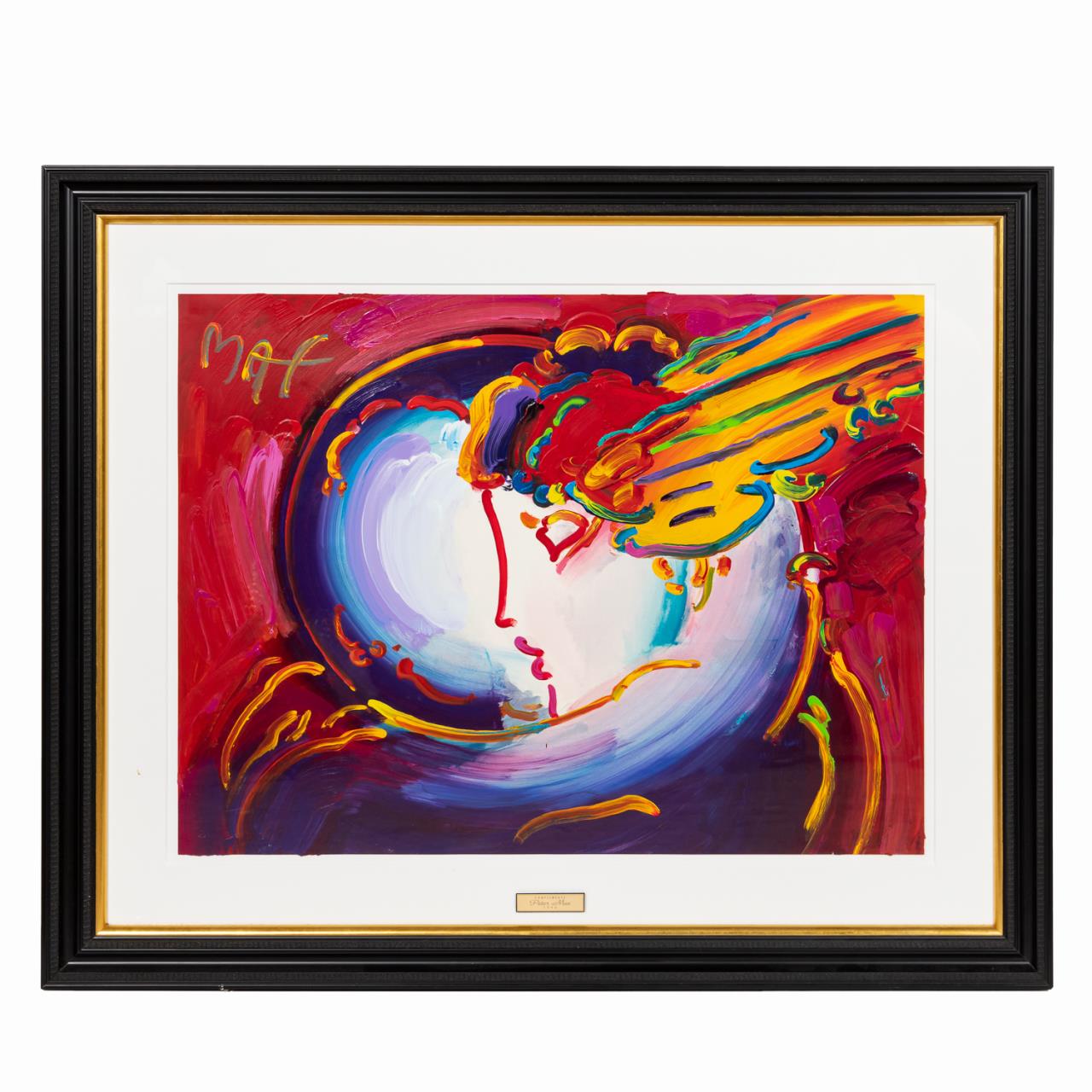 PETER MAX "I LOVE THE WORLD" EMBELLISHED