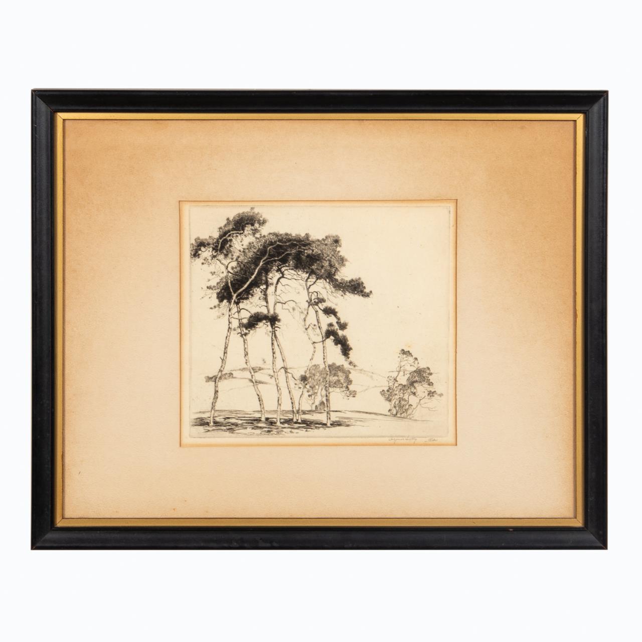 ALFRED HUTTY ETCHING SUSSEX PINES  35ae9f