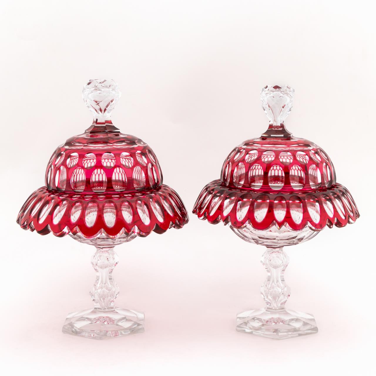 PR BOHEMIAN CRANBERRY CUT GLASS 35af3a