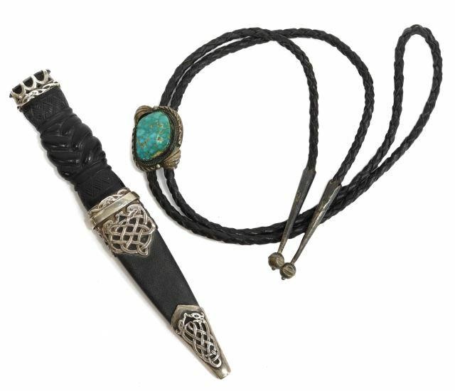 (2) BOLO TIE & CELTIC STERLING-MOUNTED