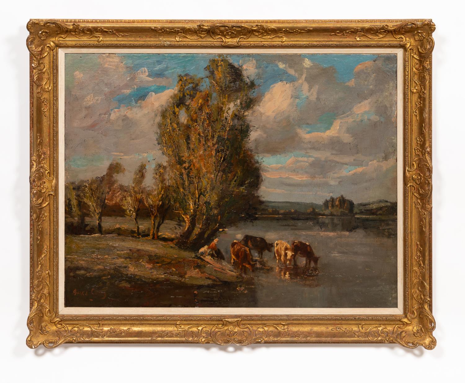 JULES LEROY LANDSCAPE WITH COWS  35af5f