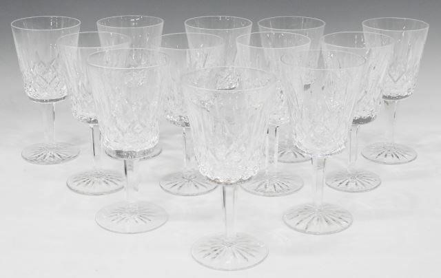 (12) WATERFORD 'LISMORE' CUT CRYSTAL